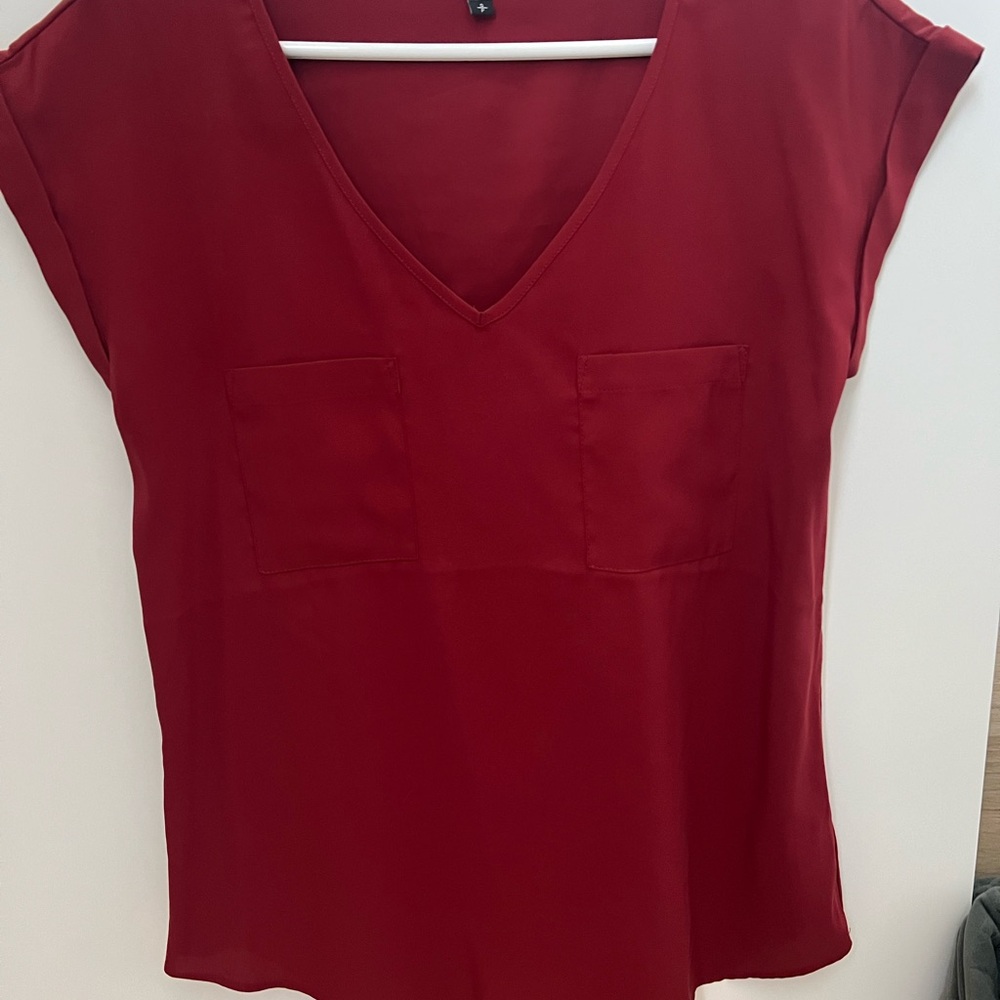Elegant Red Women's Top